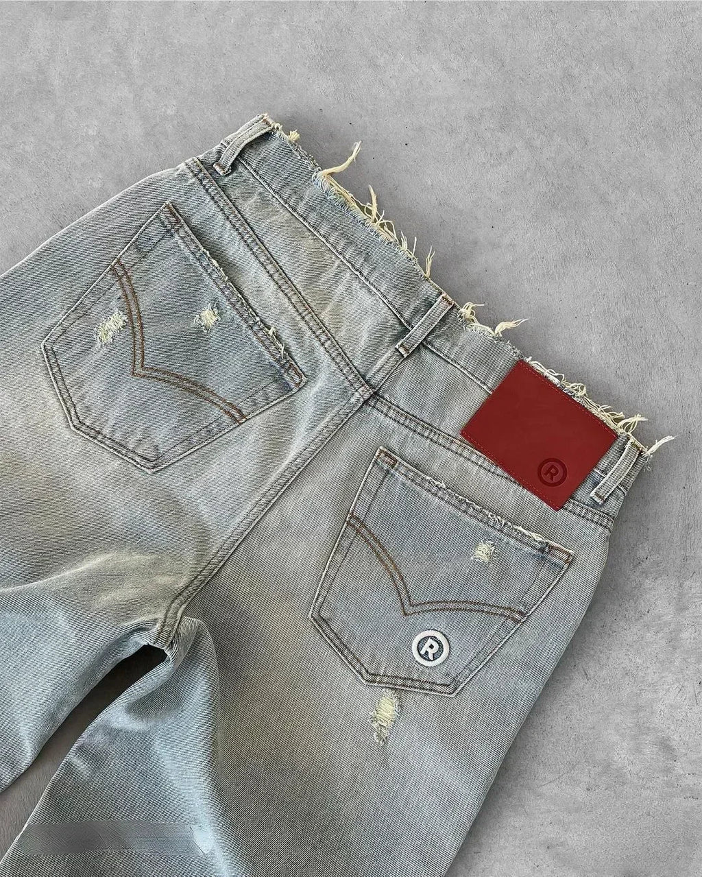 Fashion Glam | American Washed Retro Jeans for Men