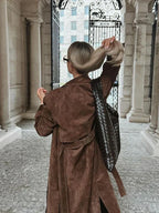 Women's Suede Trench Coat