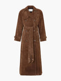 Women's Suede Trench Coat
