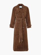 Women's Suede Trench Coat