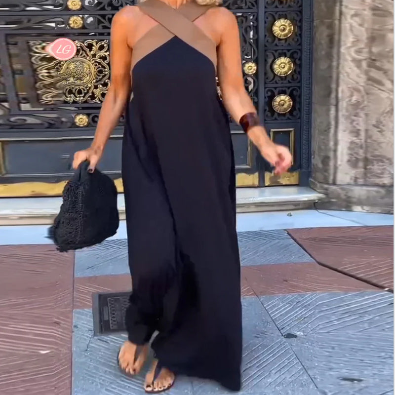 ROZENIA – CROSS NECK DRESS