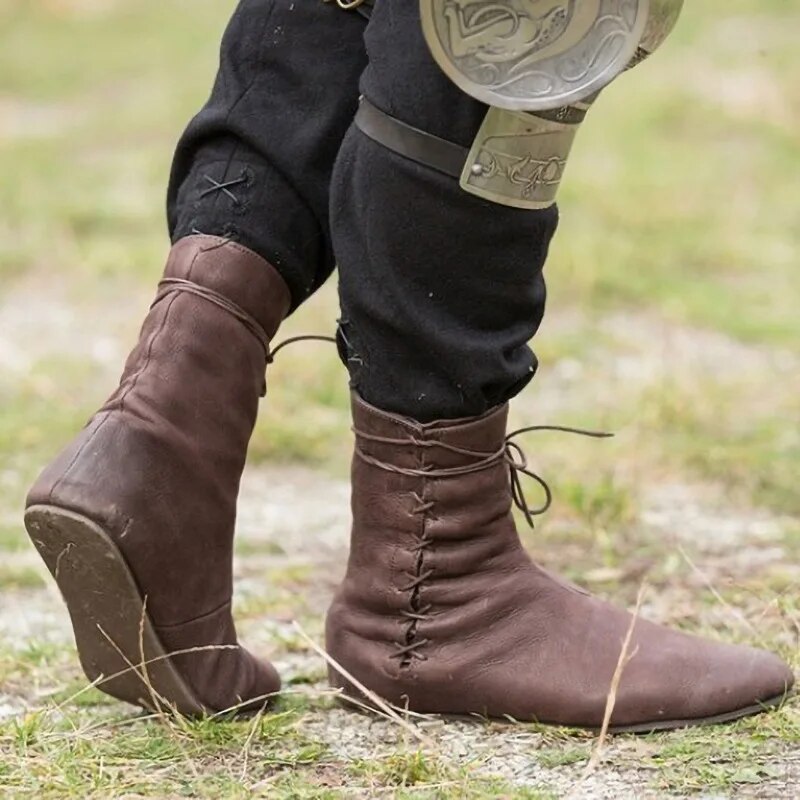Fashion Glam | Medieval Leather Boots for Men