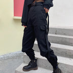 Fashion Glam | High Waist Elastic Cargo Pants