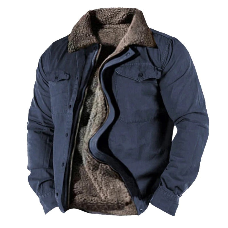 Fashion Glam | Warm Winter Jacket With Fur Lining For Men