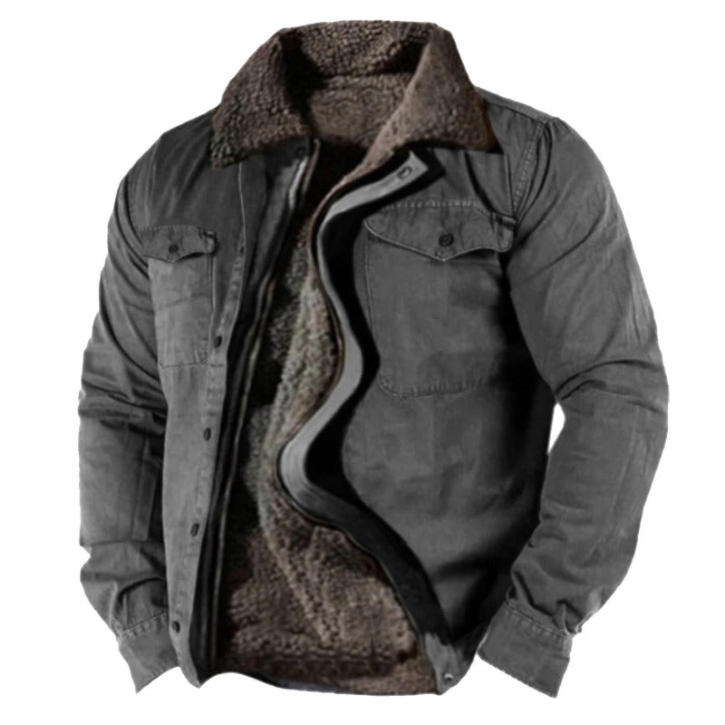 Fashion Glam | Warm Winter Jacket With Fur Lining For Men