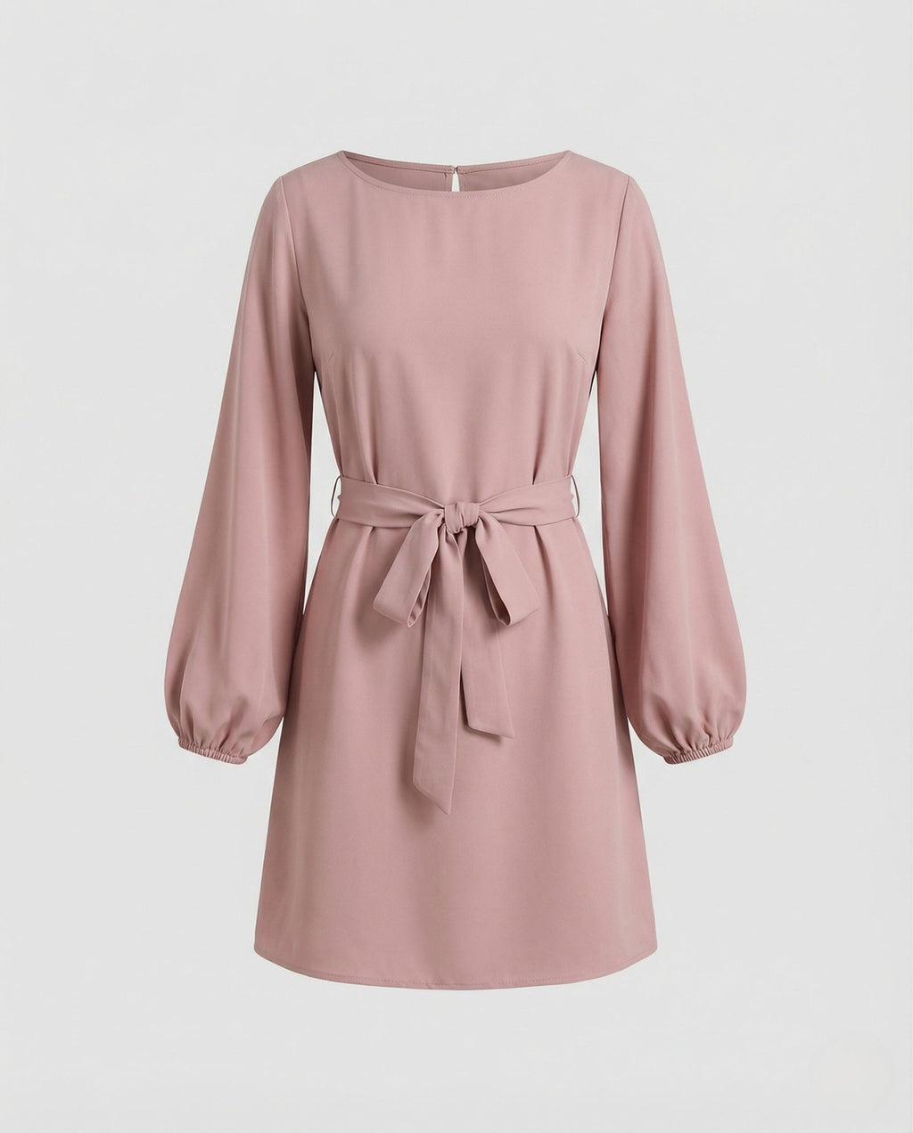 A-Line Mini Dress Elegant With Belt Women-Fashion Glam