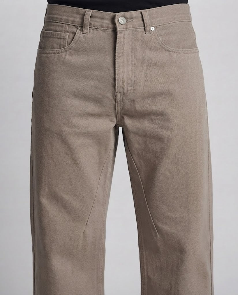 Men's Loose Cotton Twill Pants with Wide Leg and Straight Cut Fashion Glam