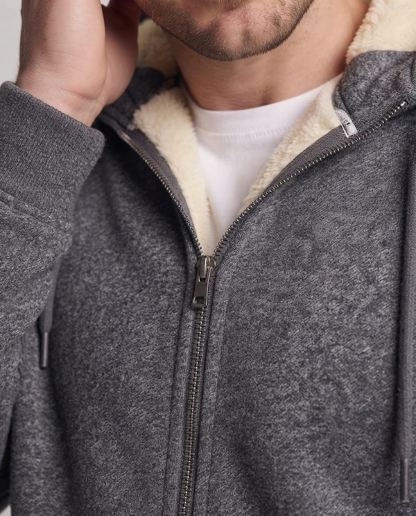 Men's Cozy Fleece Jacket with Hood Fashion Glam