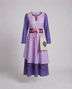 Women traditional long sleeve dress with detailed fabric design Fashion Glam
