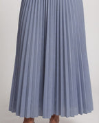 Ladies Pleated Maxi Skirt with High Waist and Flowing Lightweight Fabric Quality Fashion Glam