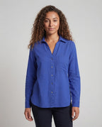 Women's Lightweight Linen Look Shirt with Chest Pocket and Relaxed Oversize Fit Fashion Glam