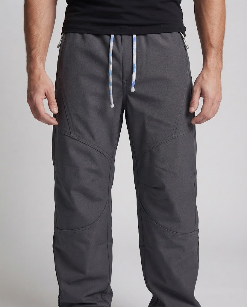 Unisex Wide Cargo Pants with Drawstring, Adjustable Hem and Utility Details Fashion Glam