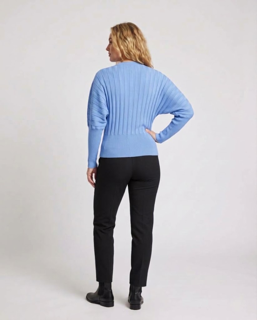 Women's Ruched Cardigan with Waist Emphasis and Balloon Sleeves Fashion Glam