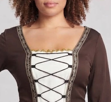 Women elegant medieval dress with shimmering accents Fashion Glam