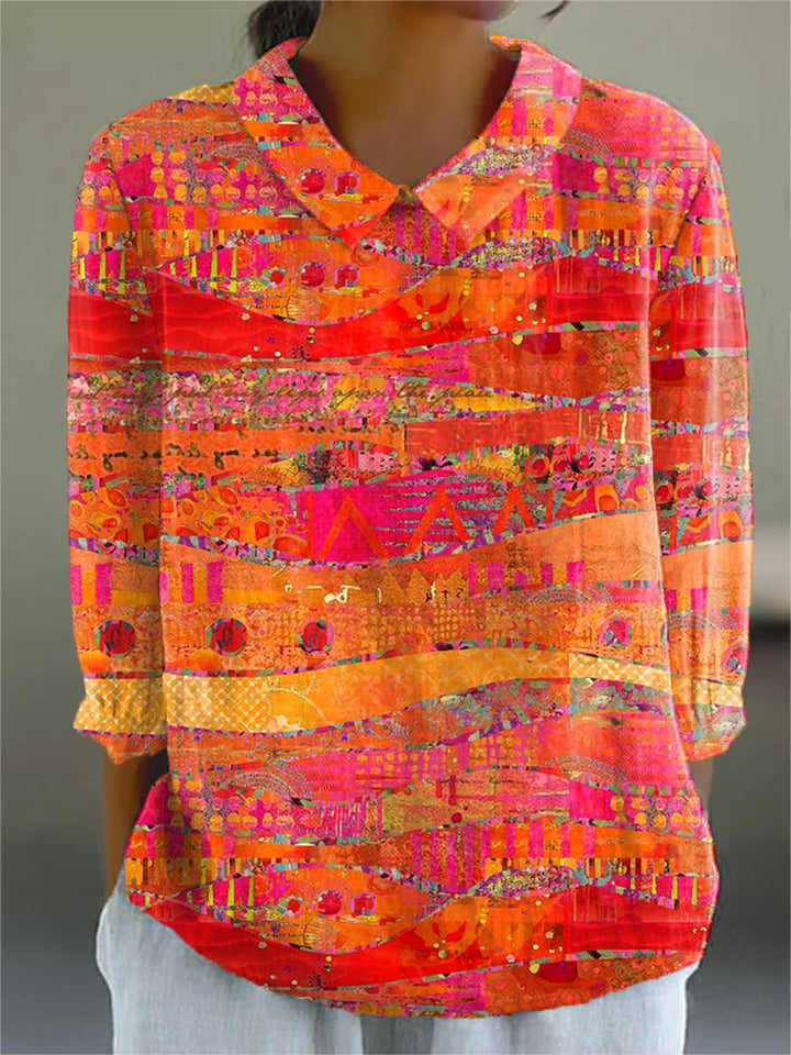 NIRELLE – VINTAGE ART PRINT CASUAL COTTON AND LINEN