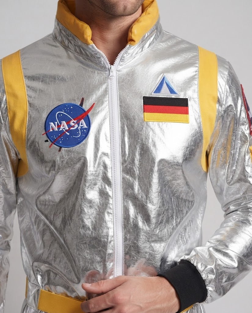 Men's futuristic space suit with reflective surface Fashion Glam