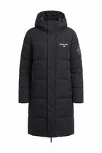 Women's Nano Ultra Long Oversized Quilt Coat with Noise-Reducing Outer Material and Thermo Filling