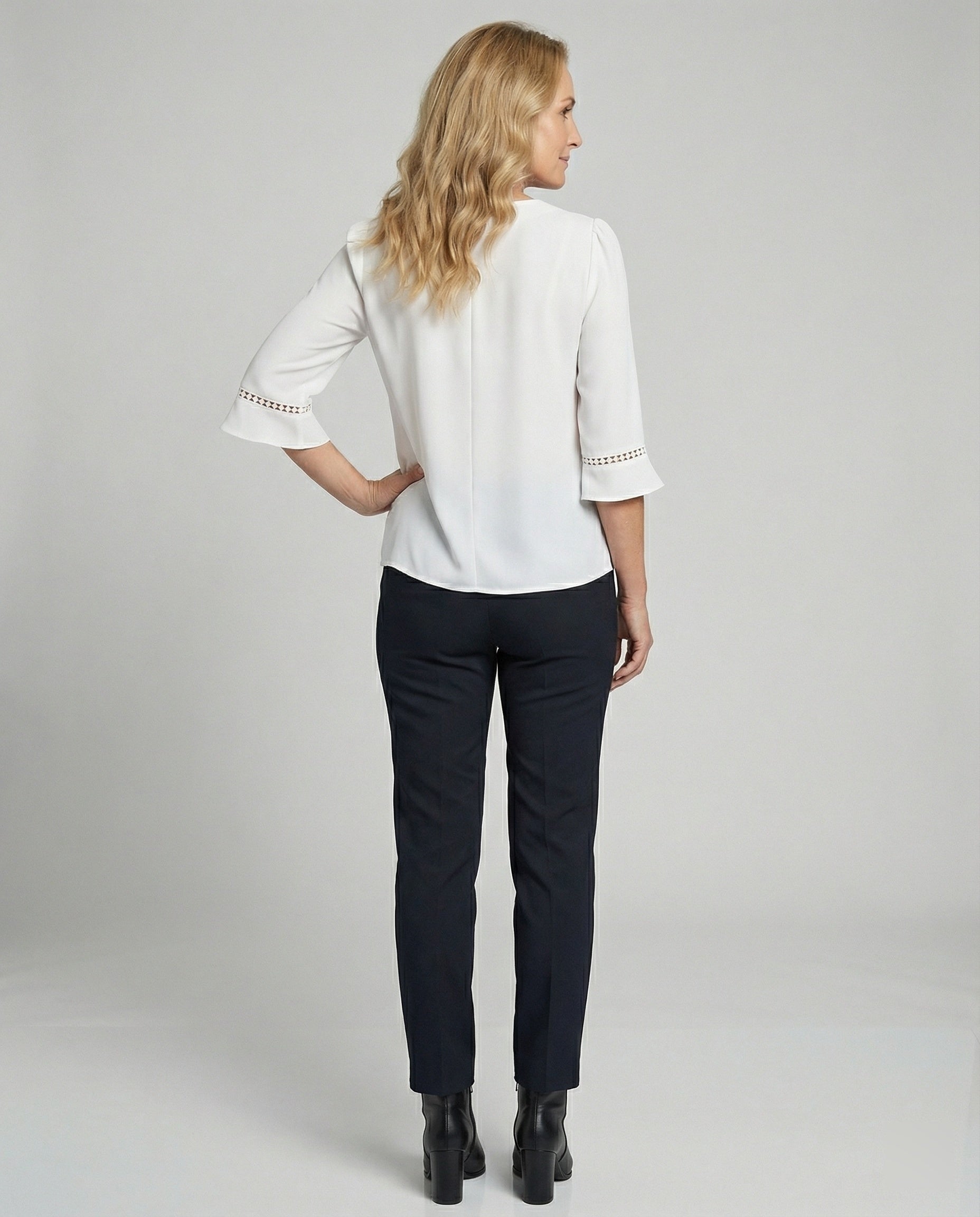 Women's Blouse Top Women's V-Neck Crepe