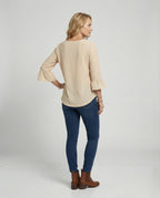 Women's Blouse Top with Ruffle Sleeves Structured