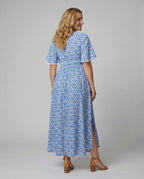 Women's Maxi Dress with Floral Accents