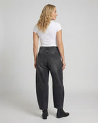 Fashion Glam | Mid Rise Barrel Jeans for Women