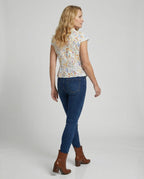 Women's Blouse Top Lace Short Sleeve