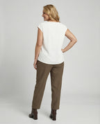 Women's blouse top elegant round neck