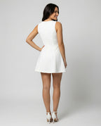 Women A-line dress with fitted top