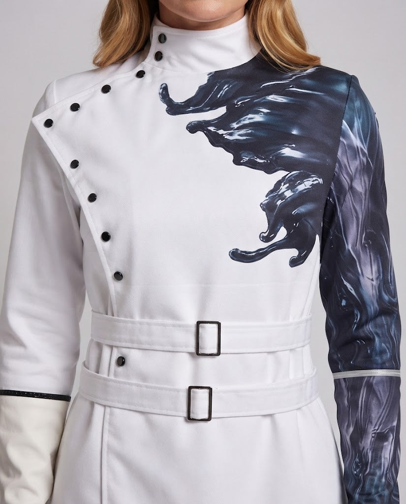 Women’s costume jacket with unique design and matching accessories Fashion Glam