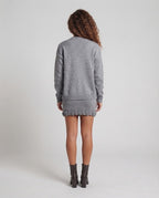 Women's Three-Piece Knit Set with Open Cardigan, Spaghetti Strap Top and High Waist Skirt Fashion Glam