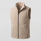 Men's Warm Thermal Fleece Vest with Sherpa Inner Lining, Stand Collar and Hidden Side Pockets Fashion Glam