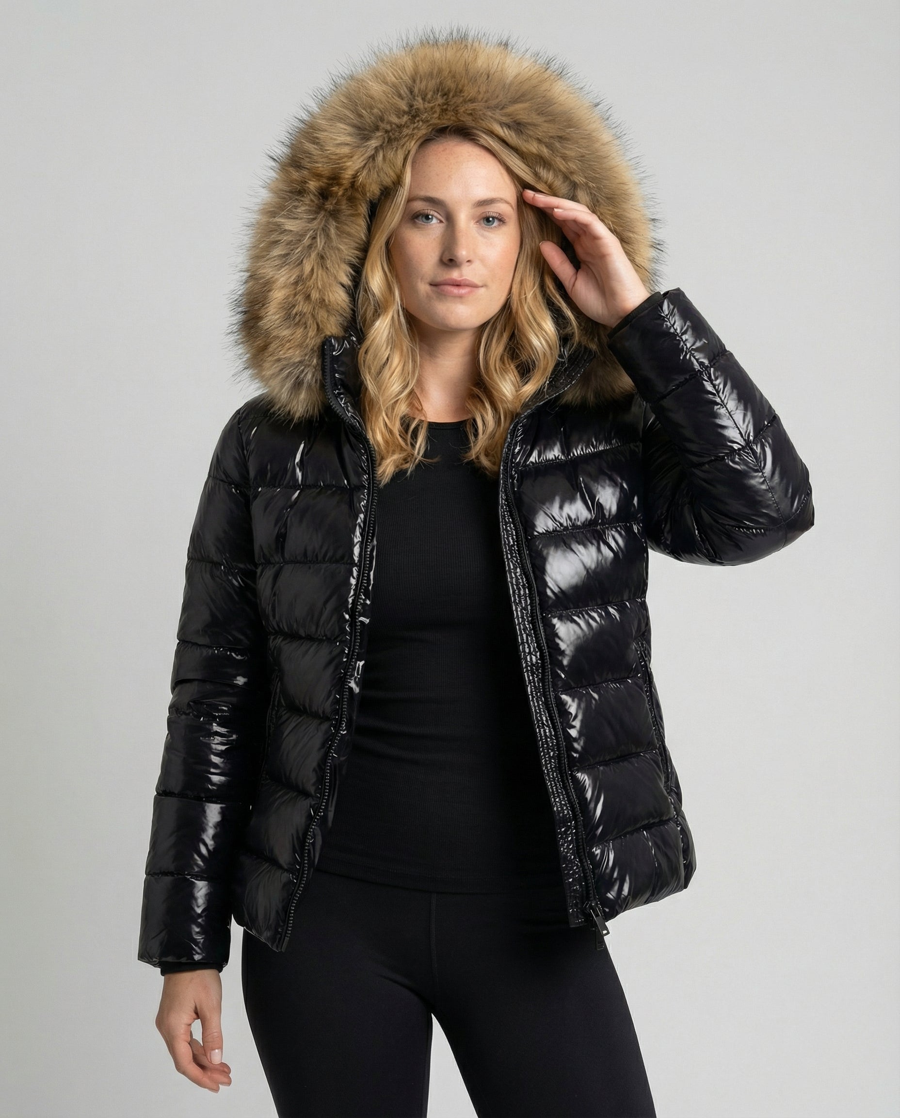Black women's winter jacket-Fashion Glam