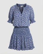 Blouse & Ruffle Skirt Set Elastic Waist Smocking-Fashion Glam