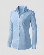 Blouse top women fitted made of cotton blend-Fashion Glam
