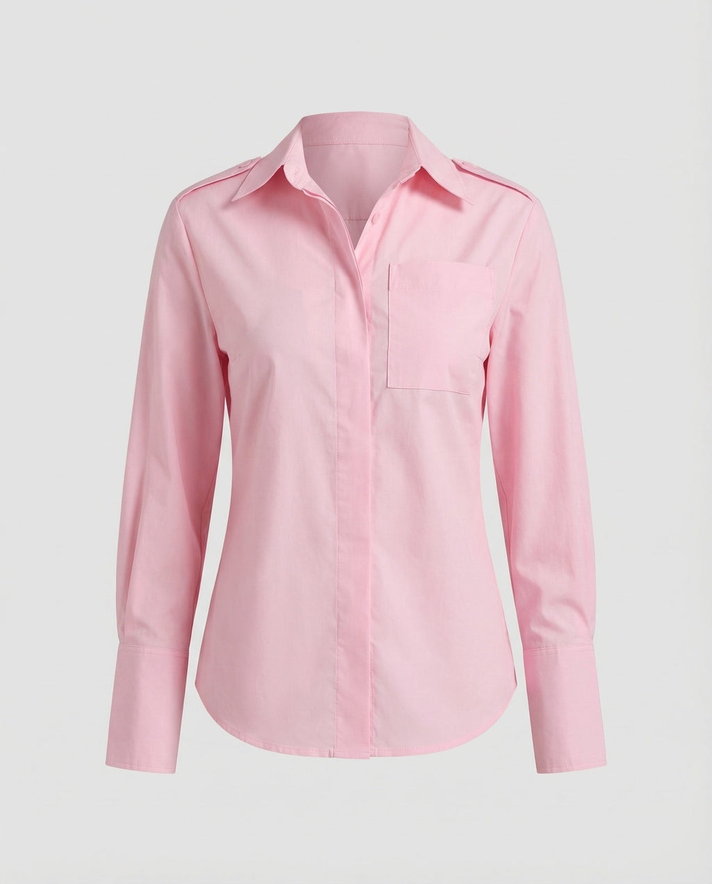 Blouse top women made of poplin with shirt collar-Fashion Glam