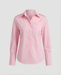 Blouse top women made of poplin with shirt collar-Fashion Glam