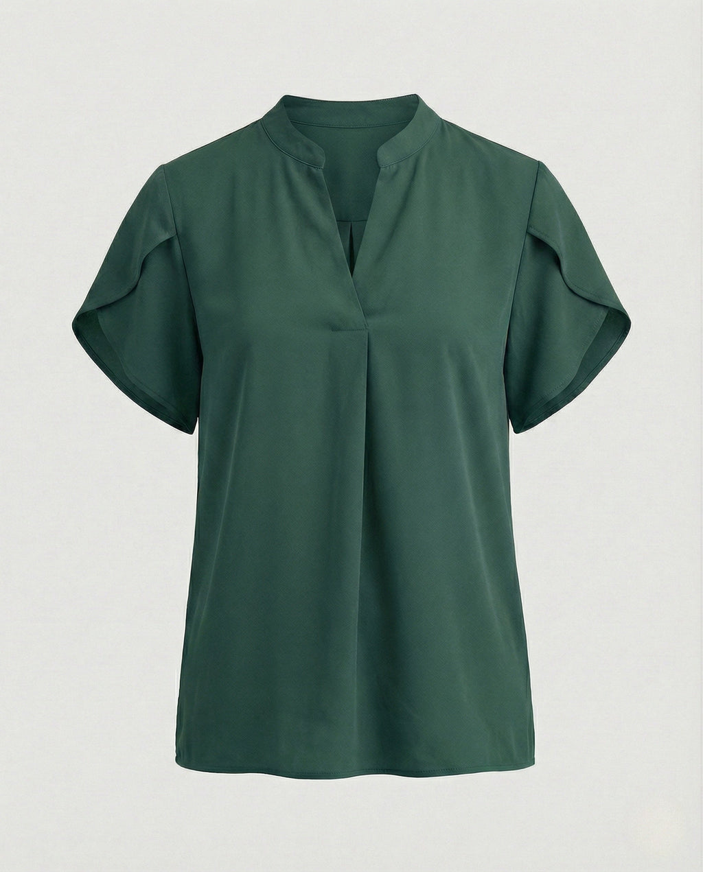Blouse top women with V-neck and puff sleeves-Fashion Glam