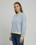 Boxy Sweatshirt Women Striped-Fashion Glam