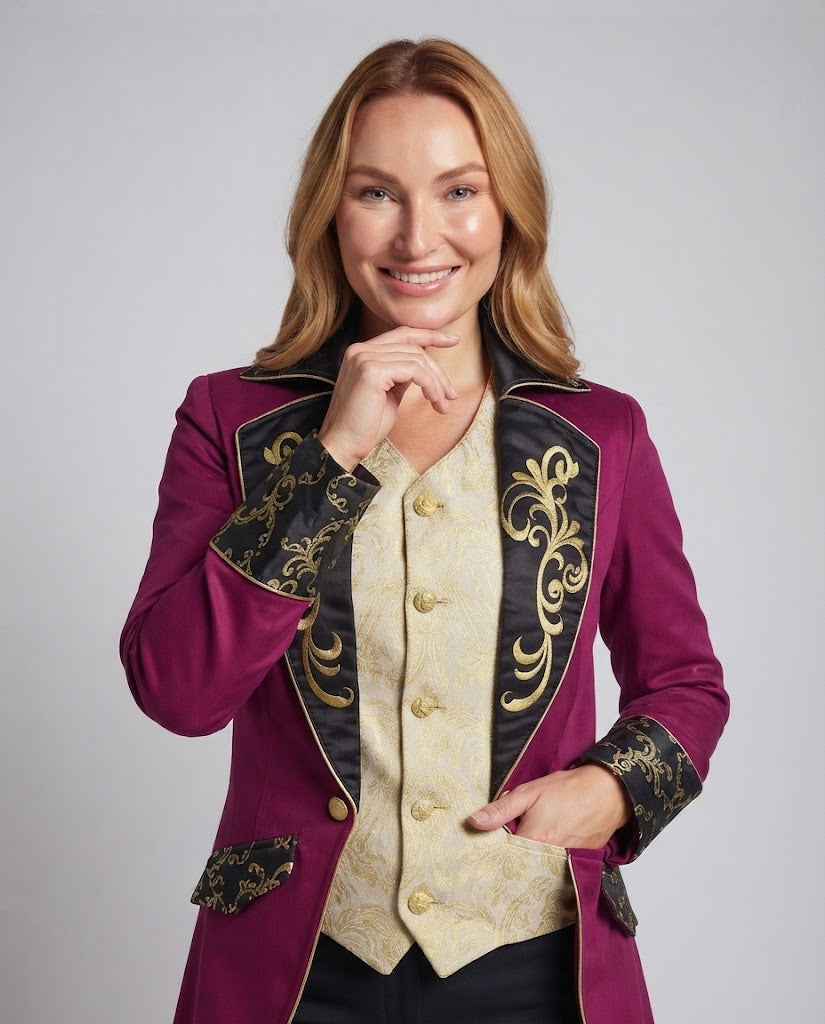 Ladies royal tailcoat with luxurious embellishments Fashion Glam