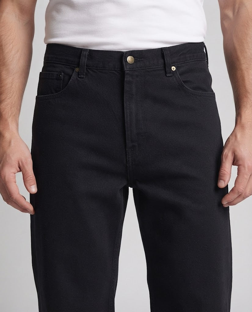 Men's denim flared pants with wide leg and minimalist silhouette Fashion Glam