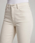 Women Straight-cut Chino Pants with High Waist and Slim Crease Fashion Glam
