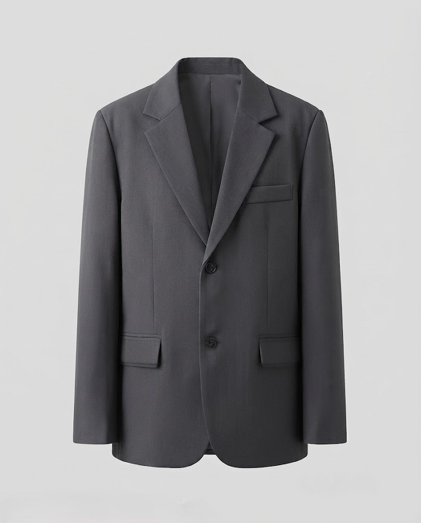 Men's oversized blazer with a boxy silhouette and two-button closure Fashion Glam