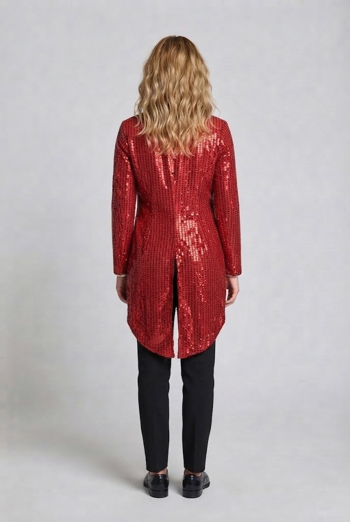Women festive glitter blazer fashion glam