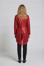 Women festive glitter blazer fashion glam