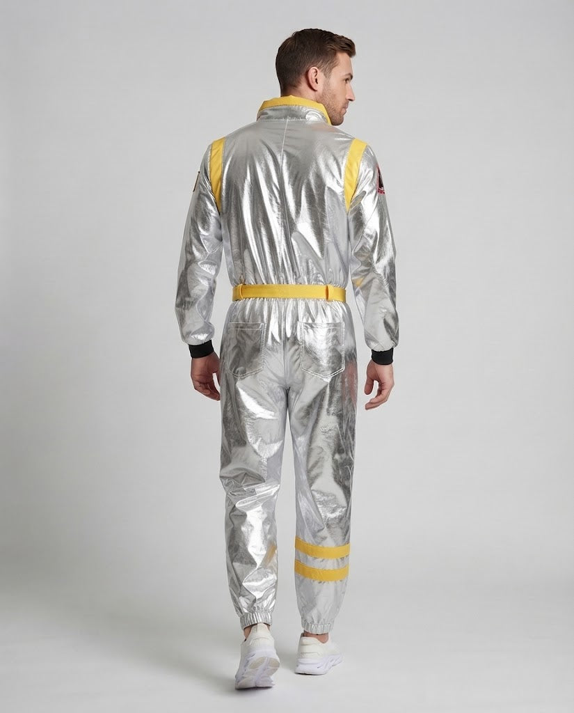Men's futuristic space suit with reflective surface Fashion Glam