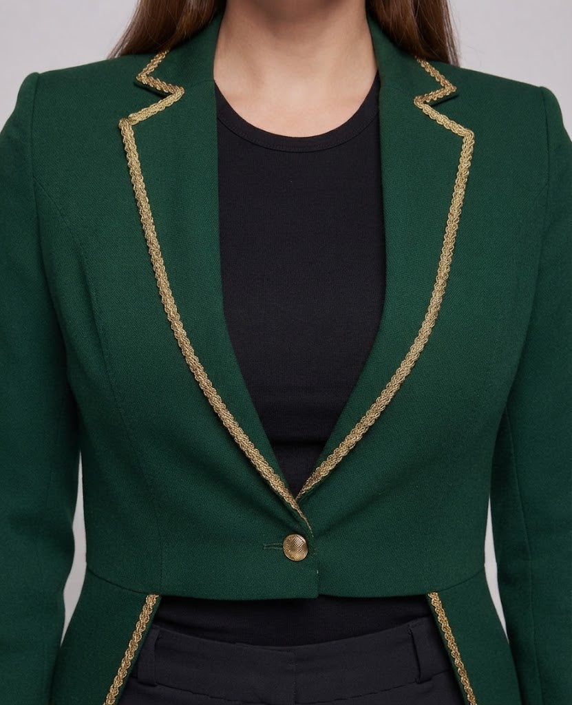 Ladies elegant tailcoat with ornate decorations Fashion Glam