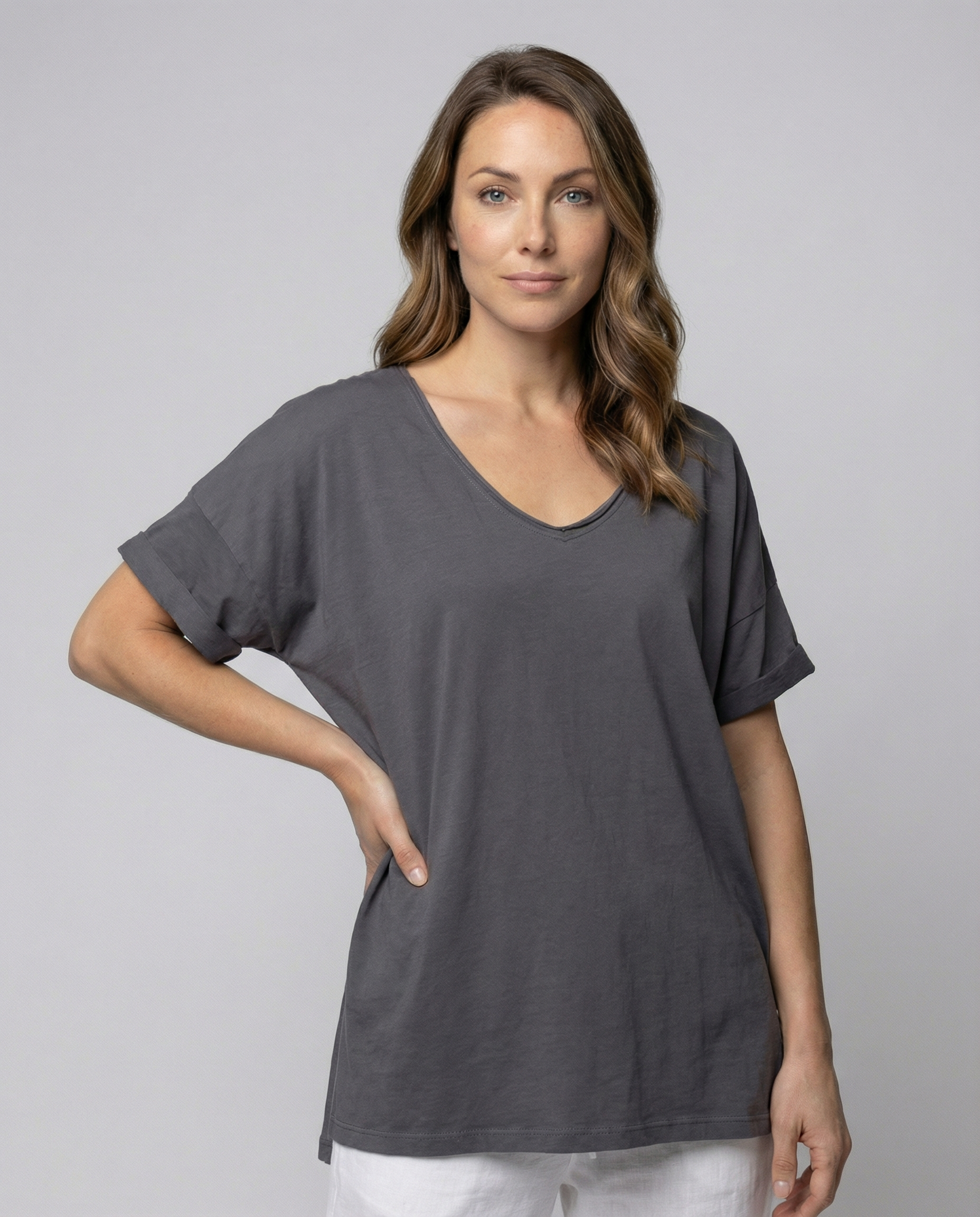 Classic Women Round Neck Shirt-Fashion Glam