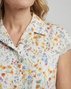 Women's Blouse Top Lace Short Sleeve