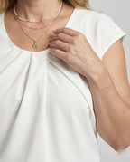 Women's blouse top elegant round neck