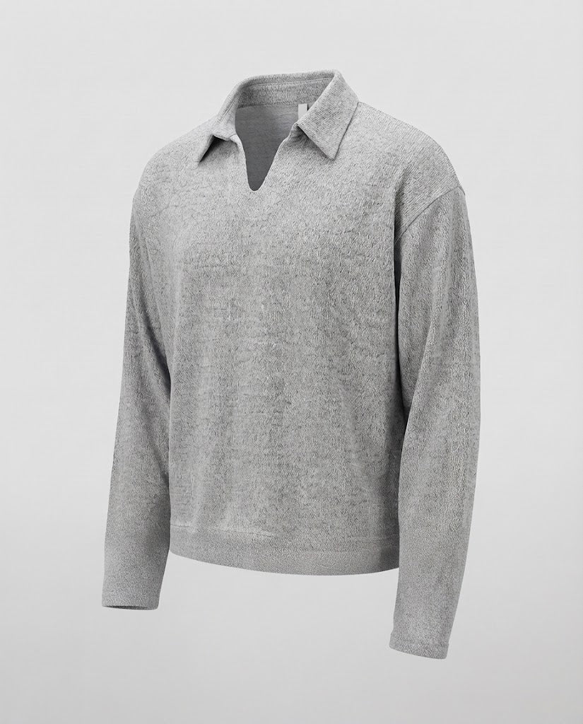 Men's Sporty Sweater with V-Neck Fashion Glam